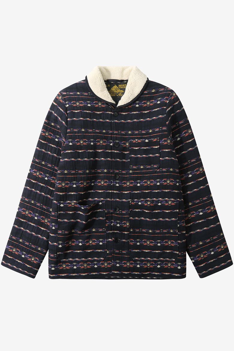 VEJANI - Jacquard work jacket_Navy