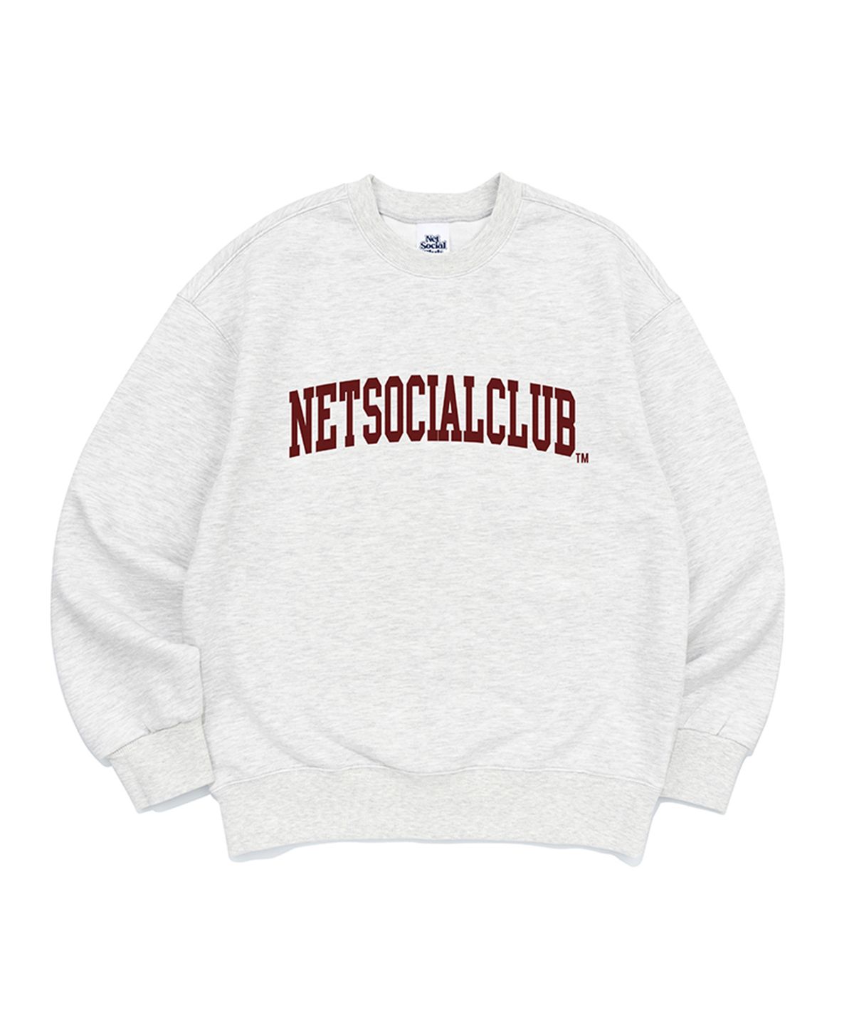 넷소셜클럽(NET SOCIAL CLUB) [기모선택] 아치 로고 스웻 셔츠 (라이트 멜란지)