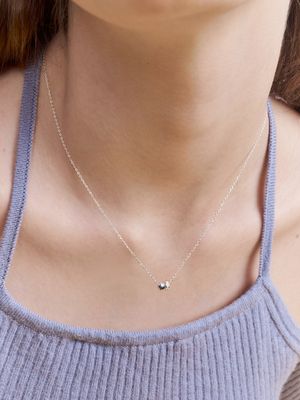 [silver925] heart and cubic ring necklace
