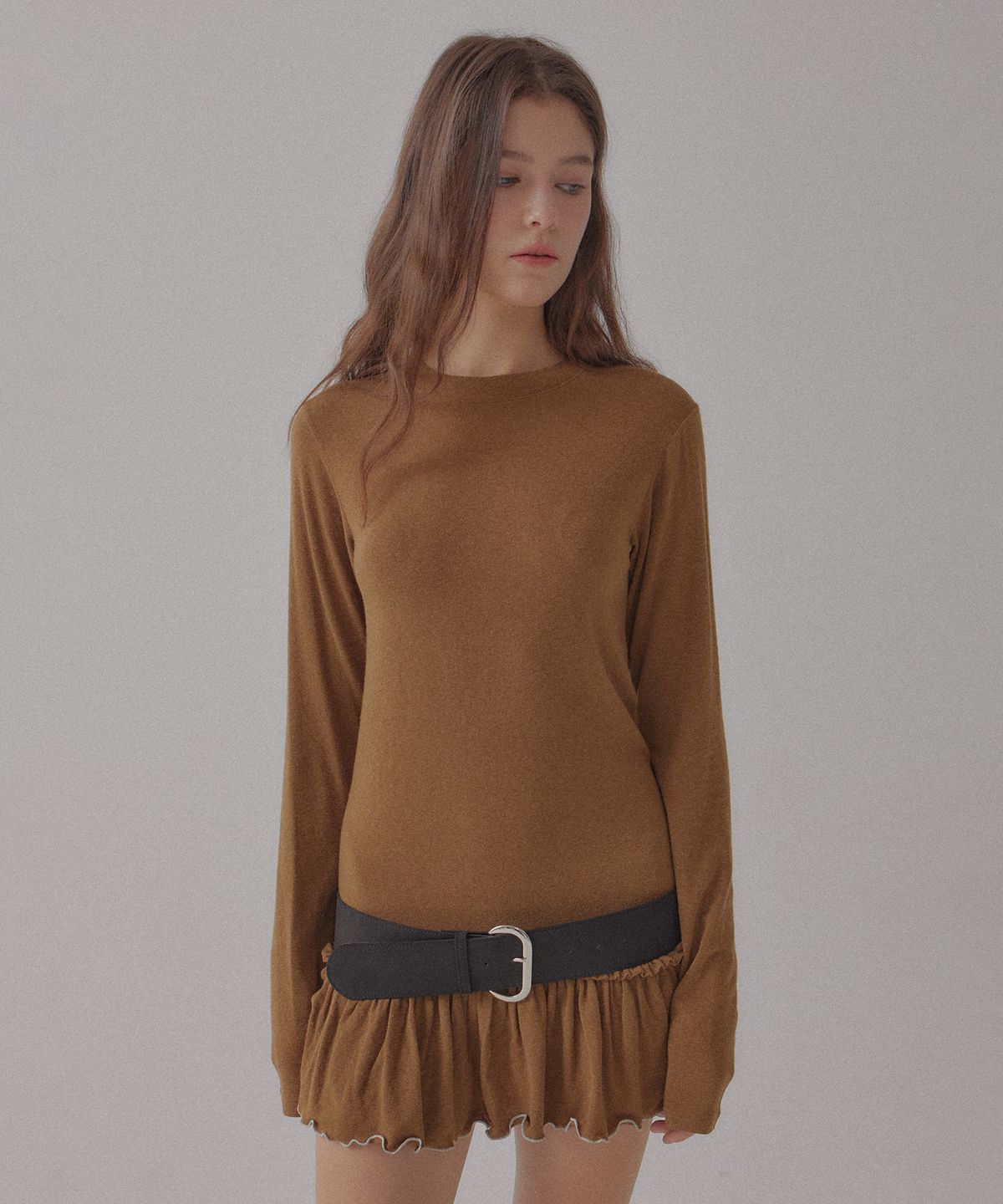디어스토커(DEARSTALKER) KYRA FRILL LAYERED DRESS - OLIVE