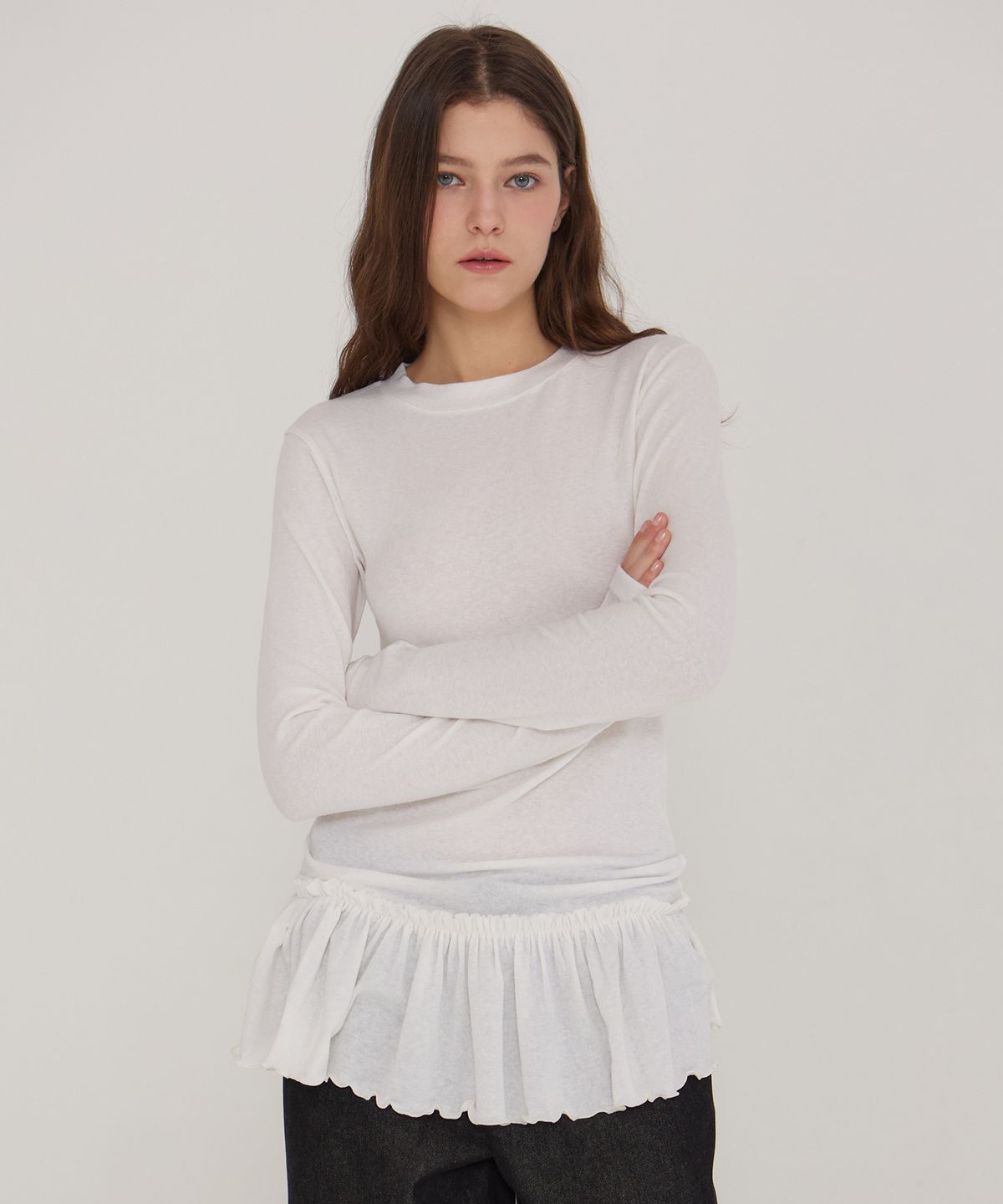 디어스토커(DEARSTALKER) KYRA FRILL LAYERED DRESS - CREAM