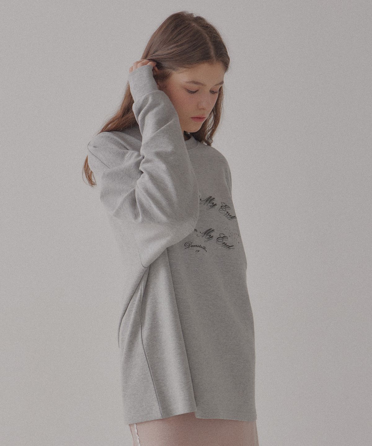 디어스토커(DEARSTALKER) ALL GOOD LETTERING LONG SL T - GREY