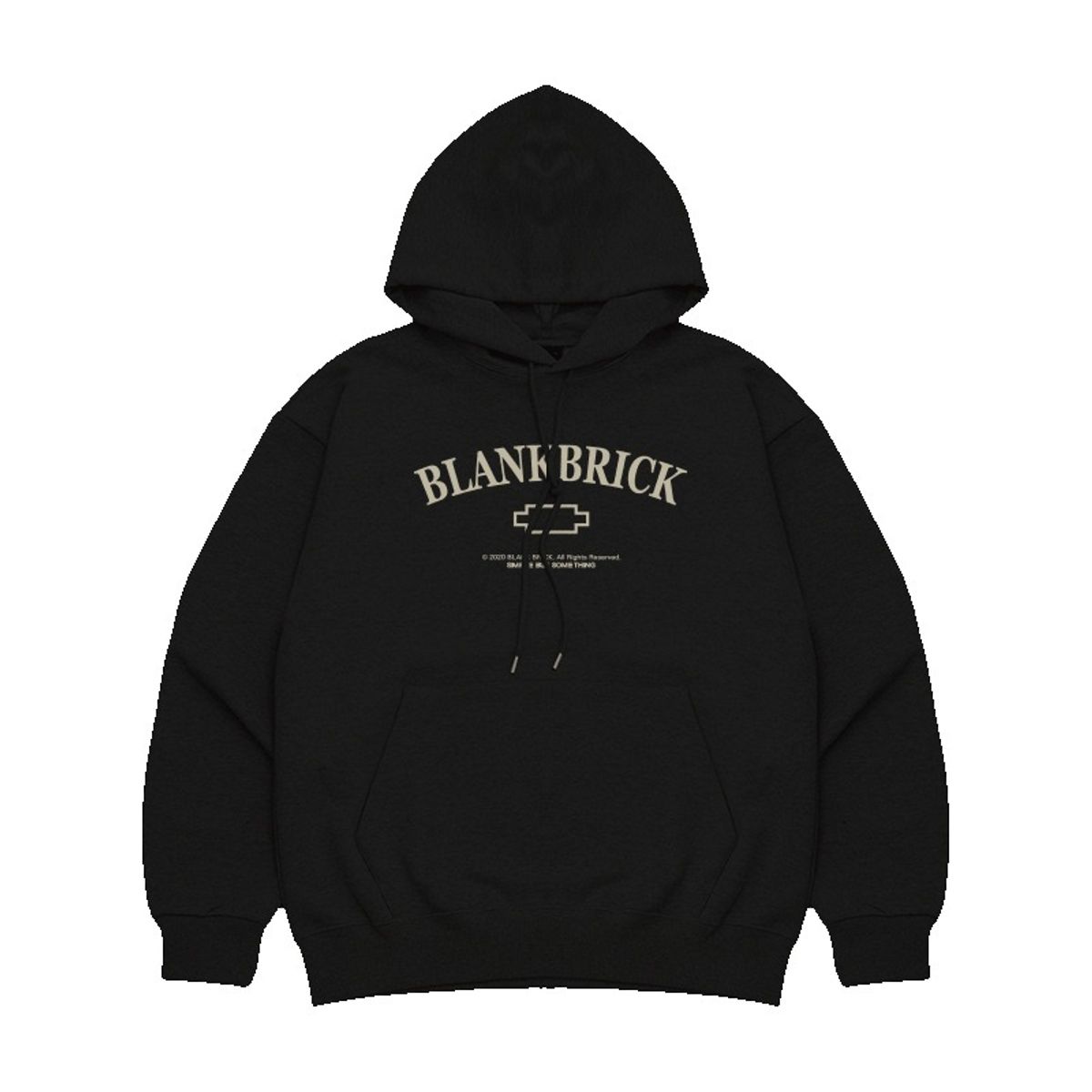 블랭크브릭(BLANKBRICK) [기모선택] 로고 레터링 후디 블랙