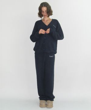 스윗 드림 플러피 가디건 팬츠 세트 (네이비)