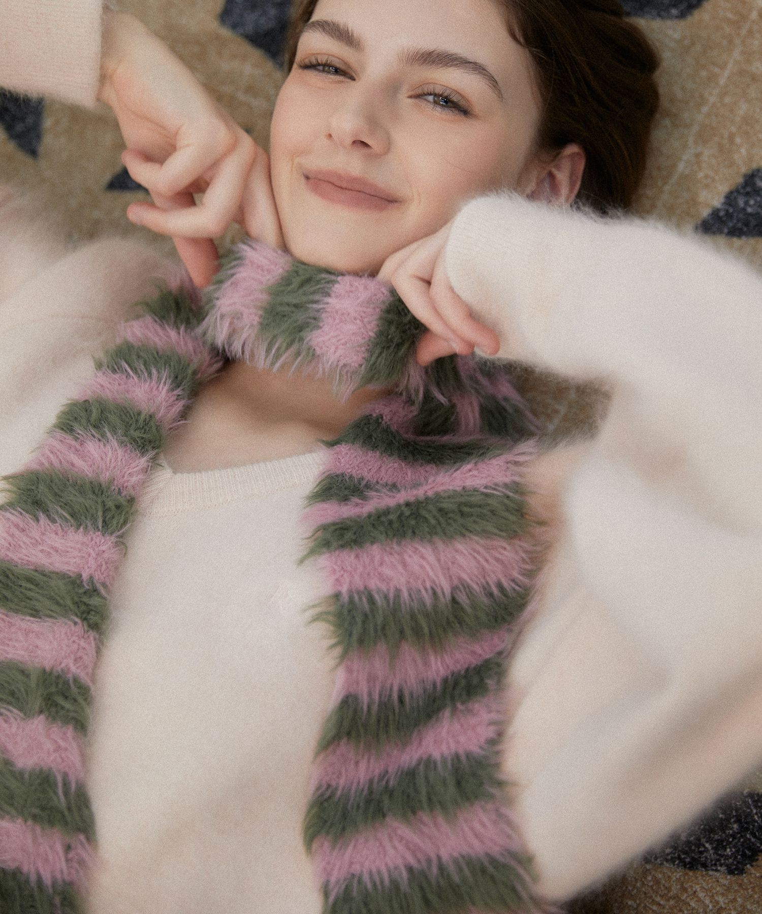 マフラー・ストール TATIANA Color blending tassel slim fur muffler MF8111 2 colo MUSINSA | TATIANA Color Blending Tassel Slim Fur Muffler