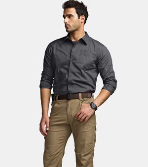 스판 아웃도어 택티컬 포켓 긴팔셔츠