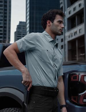 경량 쿨링 모션 스트레치 반팔 셔츠