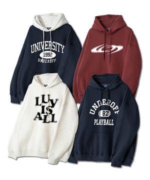 피치스킨 에센셜 그래픽 기모 후디 9종