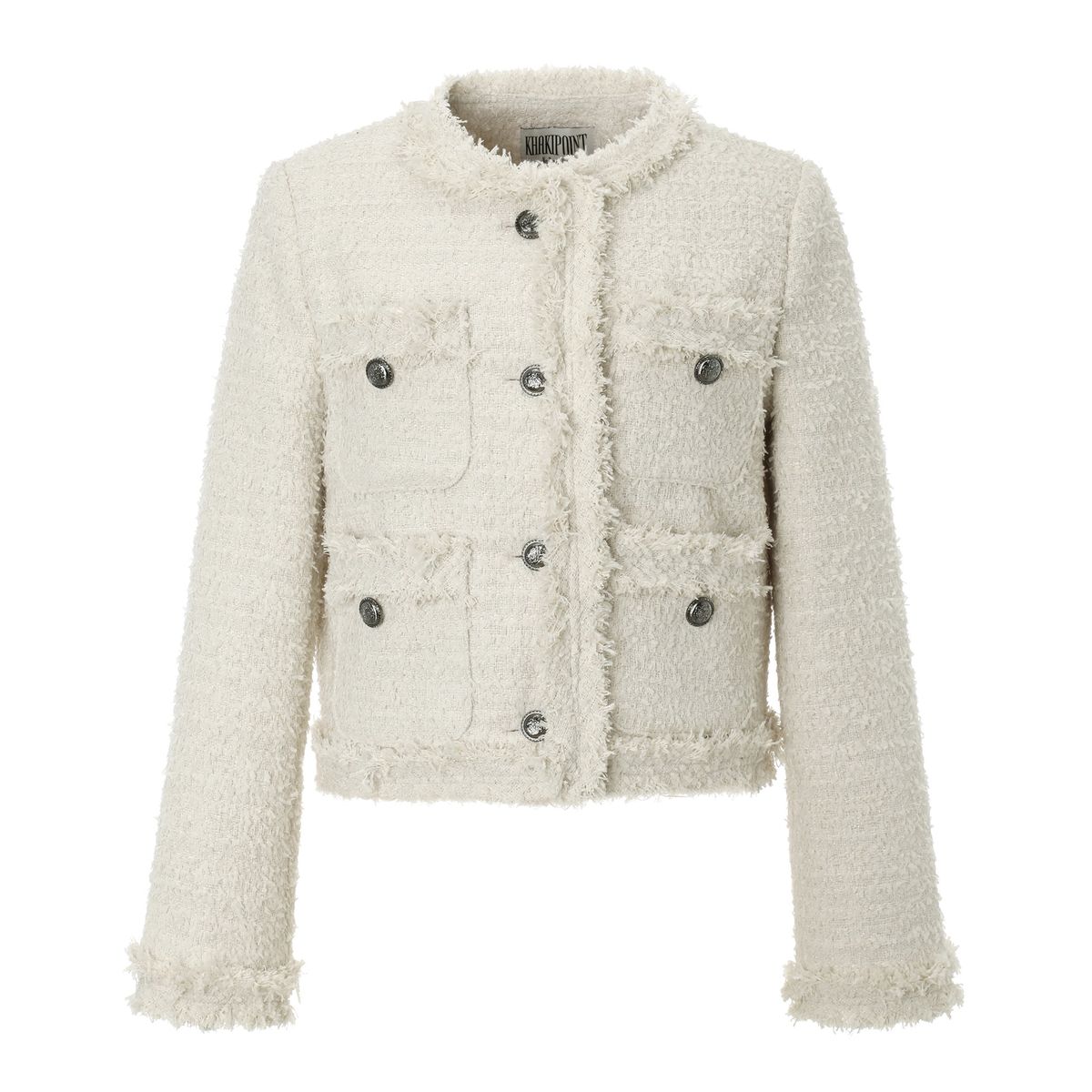 카키포인트(KHAKIPOINT) Antique Crop Tweed Jacket (ivory)