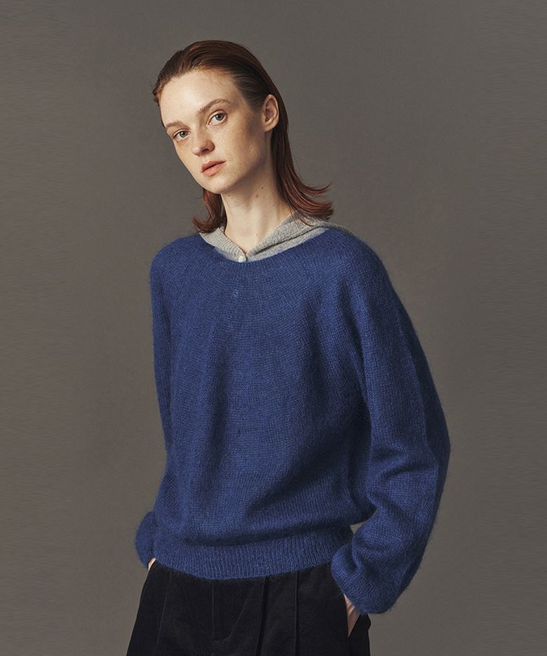 WOOL BLEND PULL-OVER_BLUE