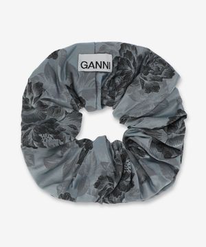 보타니컬 자카드 스크런치 - 블루 / A6431628