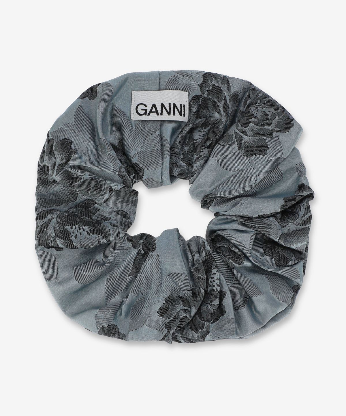 가니(GANNI) 보타니컬 자카드 스크런치 - 블루 / A6431628