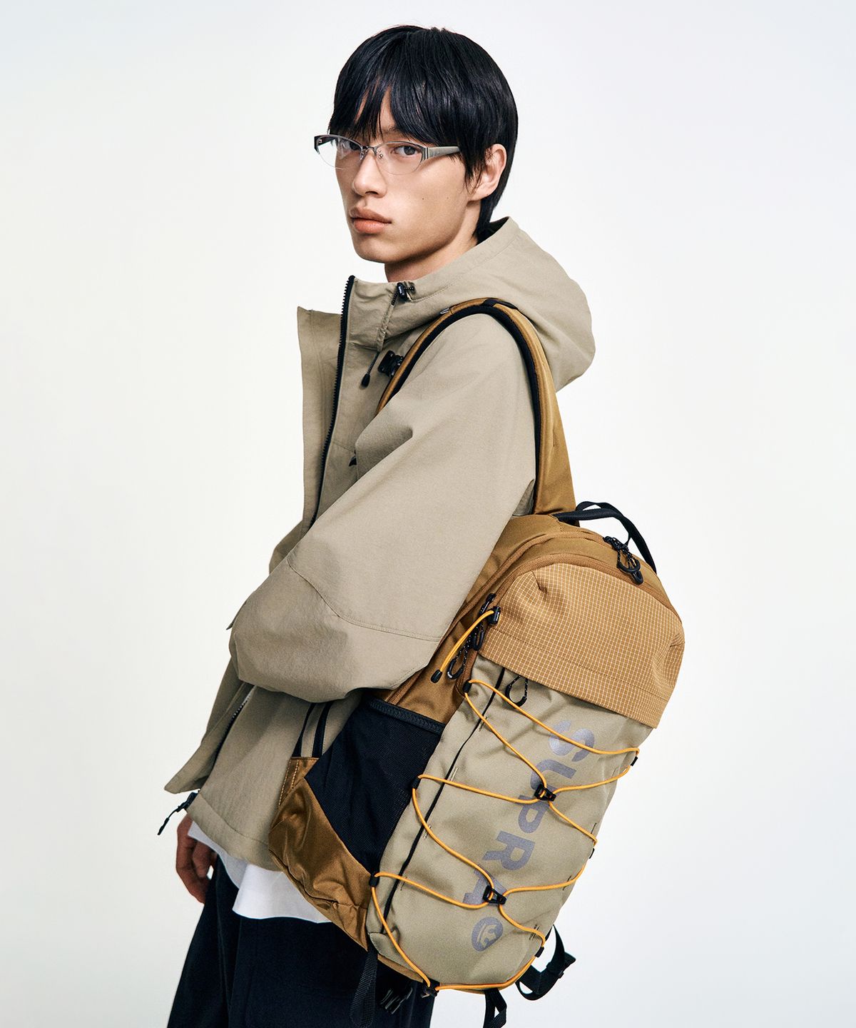수프라(SUPRA) 컬러블록 포인트 백팩 25L(BROWN)