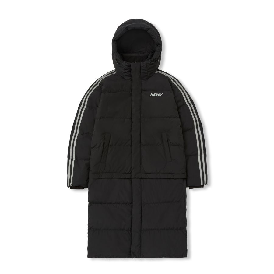 [ NERDY ]★NY DETACHABLE HEM TWO-WAY LONG DOWN JACKET MUSINSA | NERDY NY Detachable Hem Long Down Jacket Black