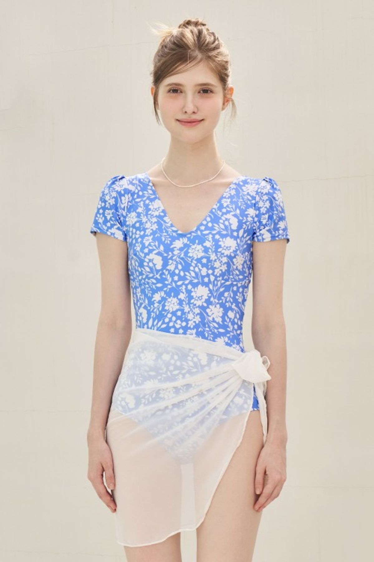 르망고(LEMANGO) Glitter Wrap Chiffon Daisy White (4463)
