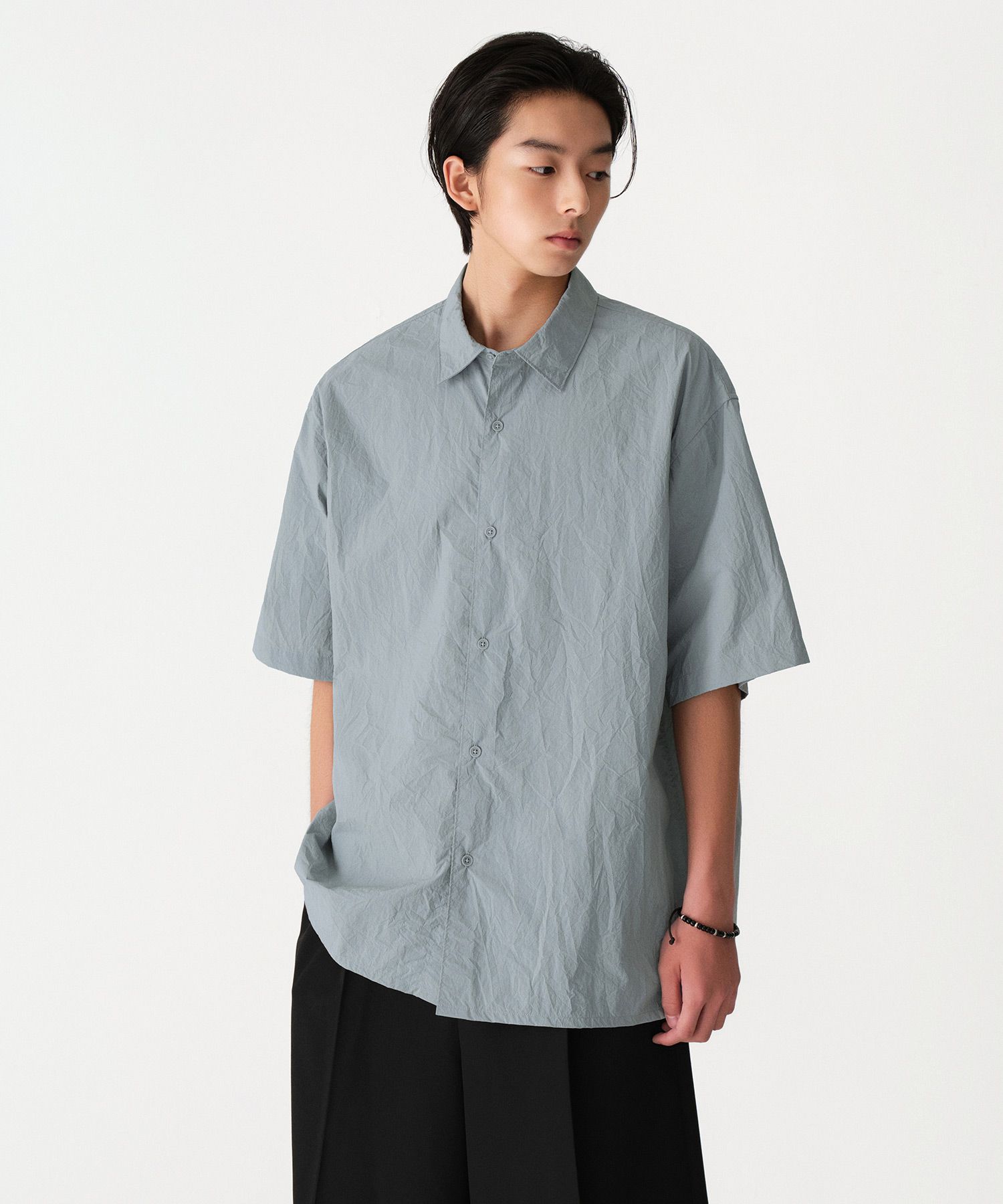 MUSINSA | MUSINSA STANDARD Relaxed Nylon Crease Short Sleeve
