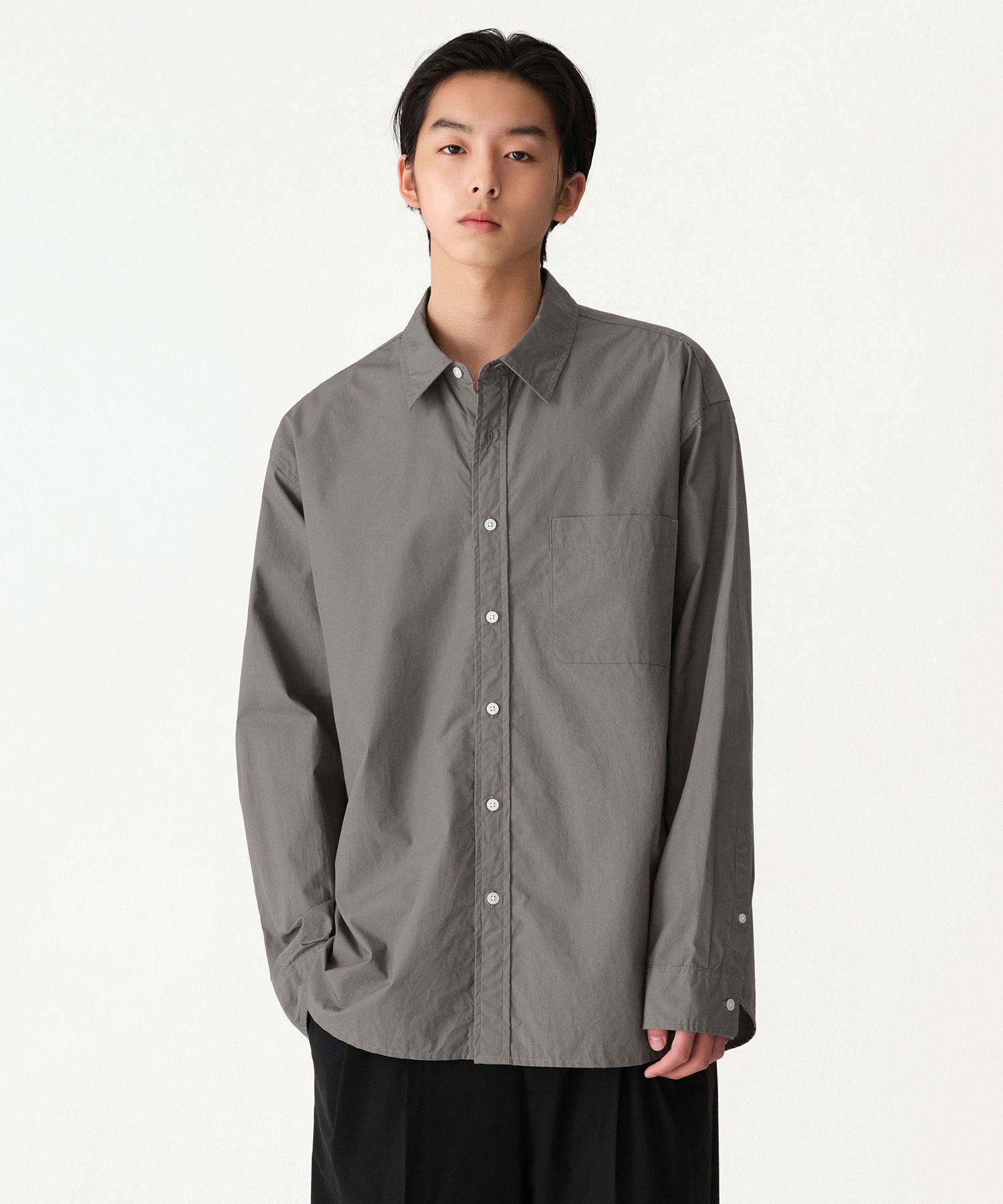 ★MUSINSA STANDARD★ Relaxed Washed Poplin Shirt Medium Grey MUSINSA | MUSINSA STANDARD Relaxed Washed Poplin Shirt