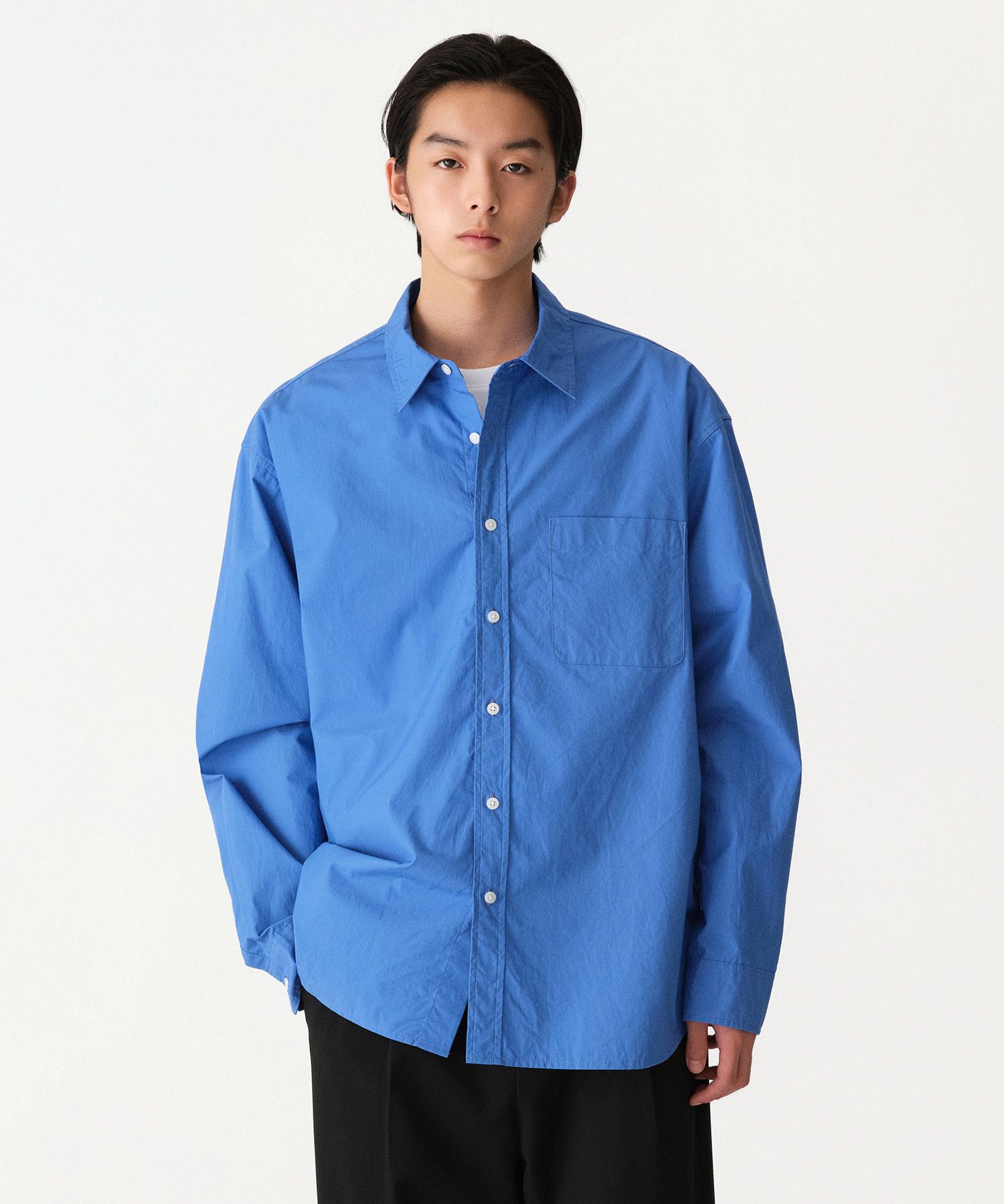 ★MUSINSA STANDARD★ Relaxed Washed Poplin Shirt Dusty Blue MUSINSA | MUSINSA STANDARD Relaxed Washed Poplin Shirt