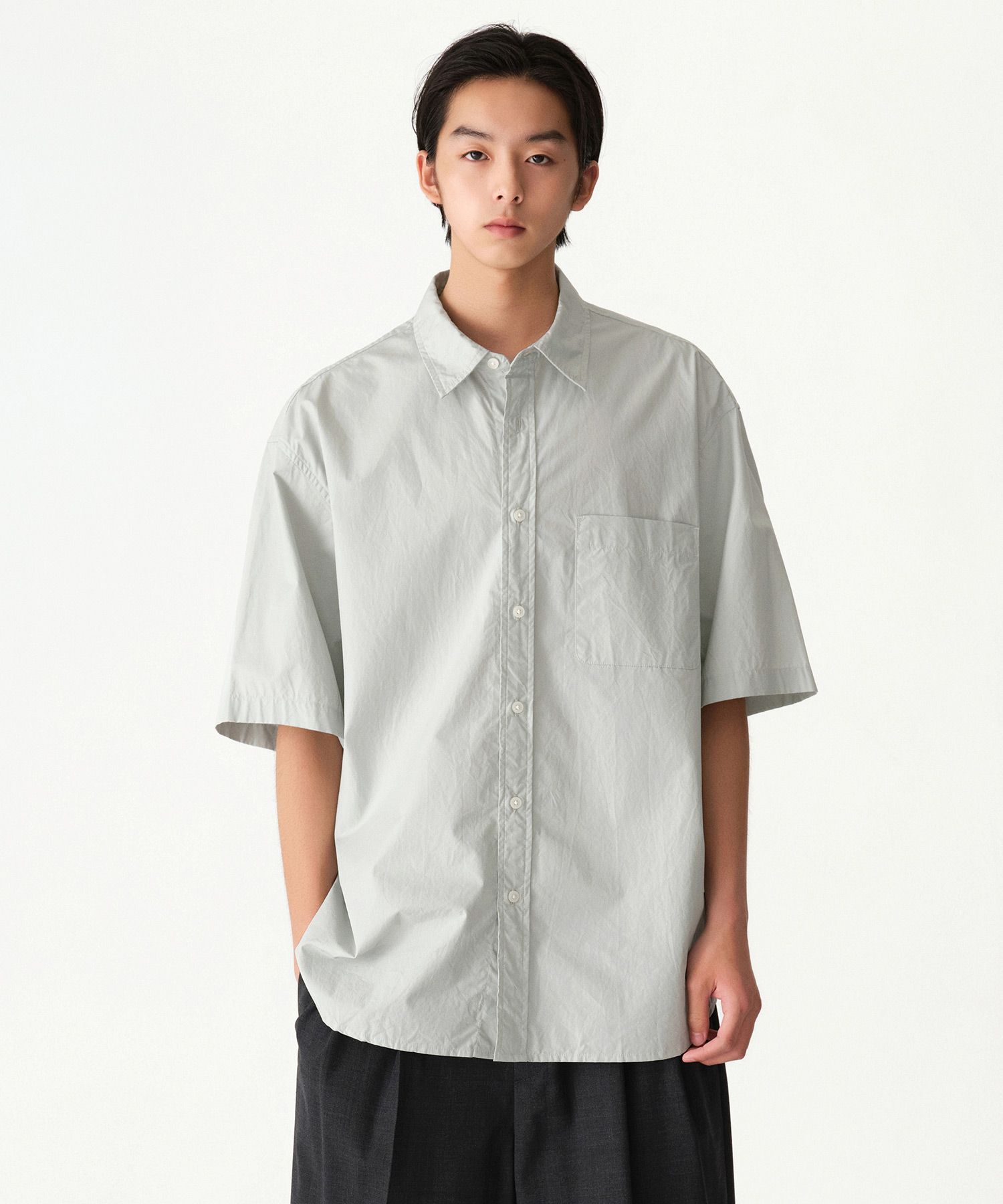 MUSINSA | MUSINSA STANDARD Relaxed Washed Poplin Short