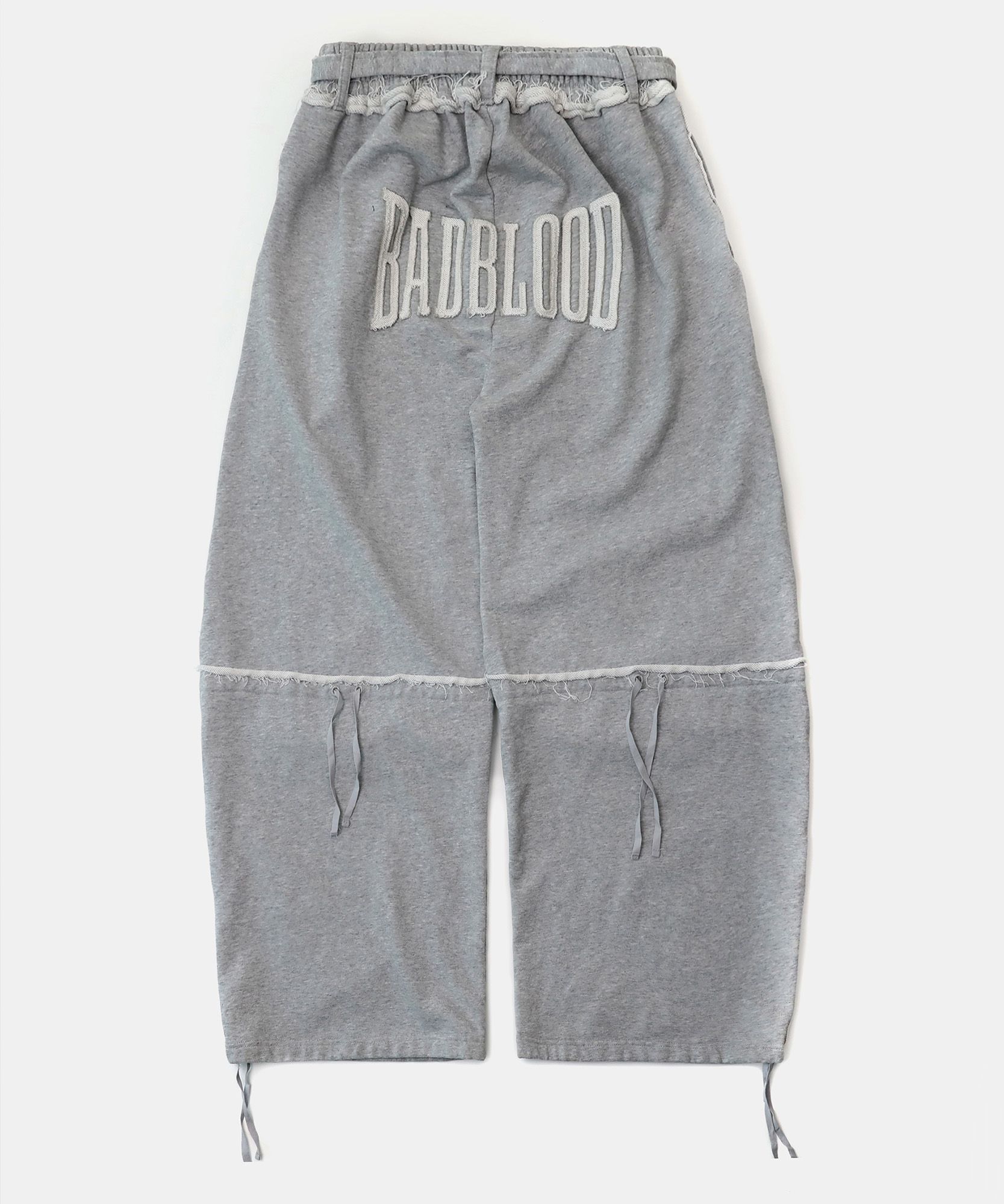 パンツ BADBLOOD Emboss logo jogger trousers brushed ash gray w-pts2 MUSINSA | BADBLOOD Classic Logo 2 Way Curved Jogger Trousers