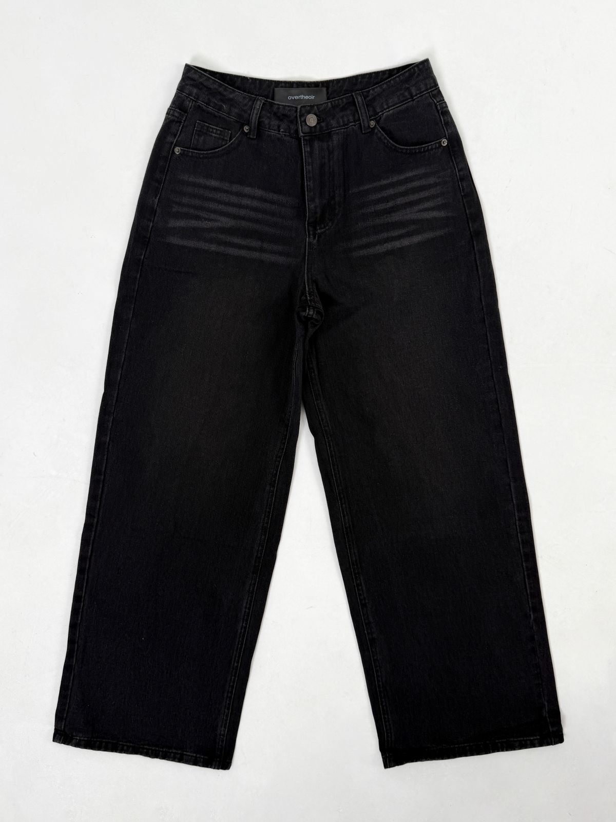 오버더와르(OVERTHEOIR) unisex black wide jeans
