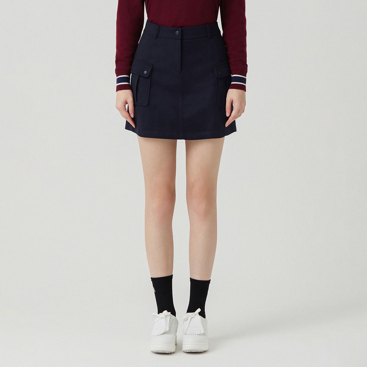 마틴골프(MARTINE GOLF) Out Pocket A Line Culotte_NAVY