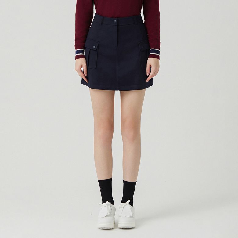 Out Pocket A Line Culotte_NAVY