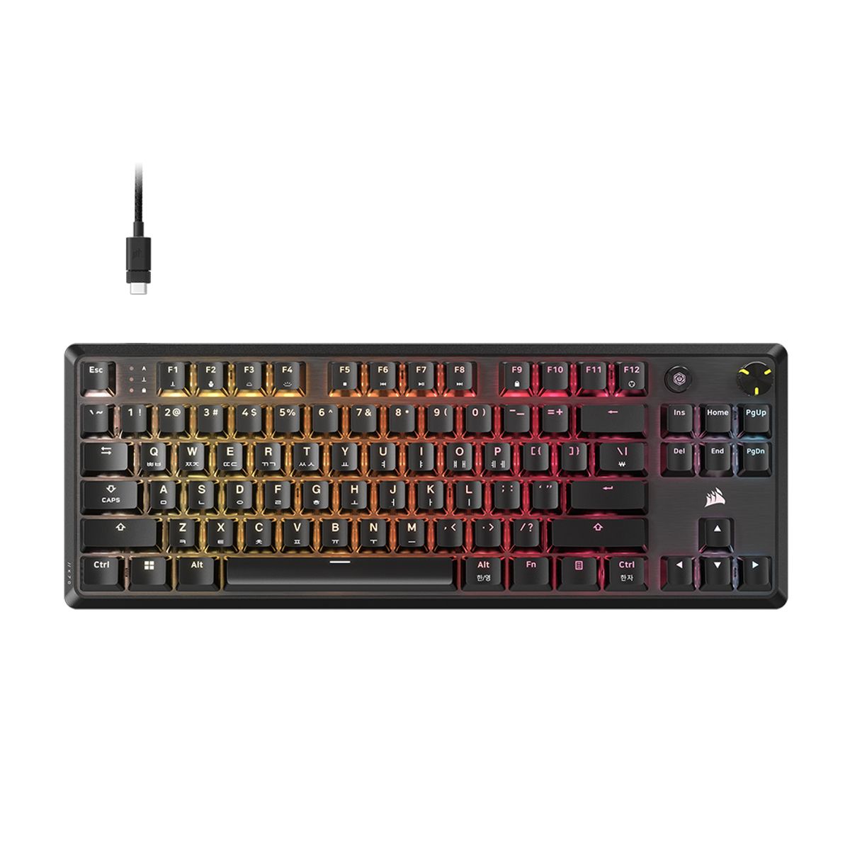 커세어(CORSAIR) K70 RGB CORE TKL 텐키리스 게이밍 기계식 키보드 적축