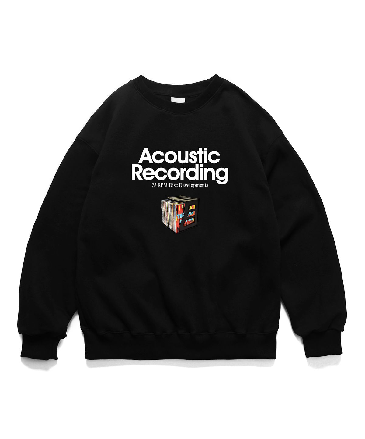 앱놀머씽(ABNORMALTHING) 어쿠스틱 크루넥 블랙 (ACOUSTIC CREWNECK BLACK)