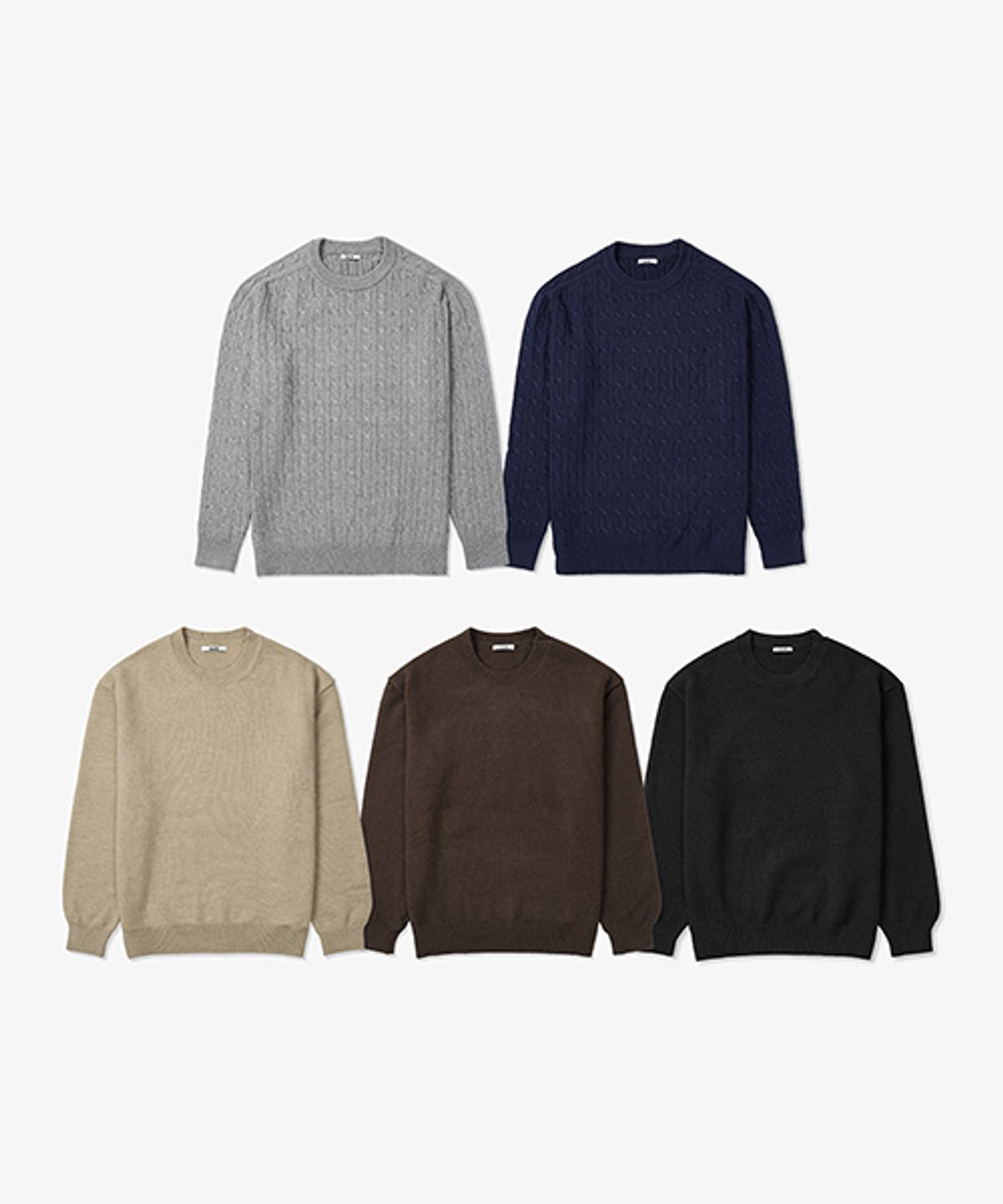 런트(LUNT) [SET] 케이블&베이직 니트 5 COLOR