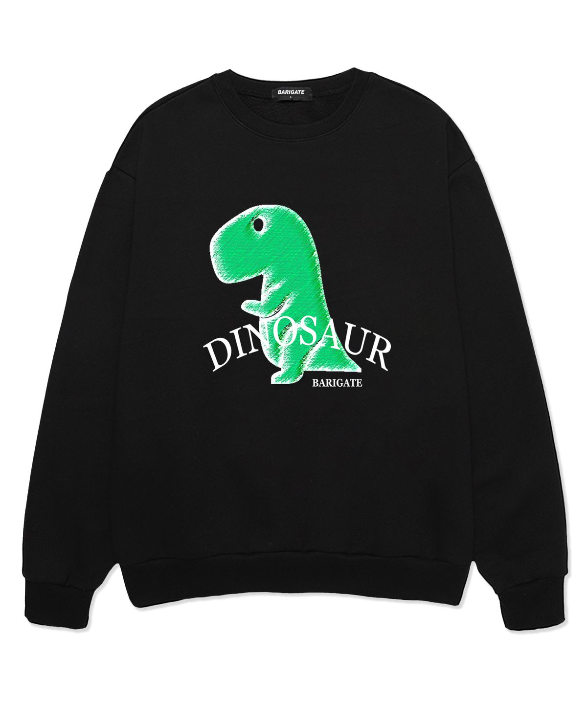 바리게이트(BARIGATE) DINOSAUR 2 오버핏 맨투맨 (BLS026) 블랙