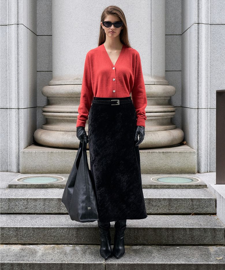 Velvet Modern Long Skirt