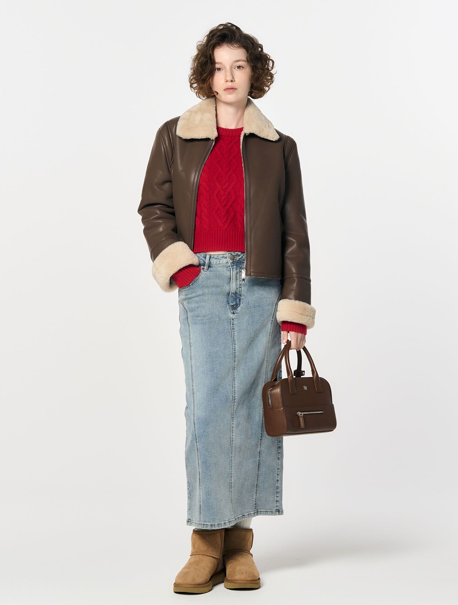 MUSINSA | GENERAL IDEA Basic Leather Mustang [BROWN