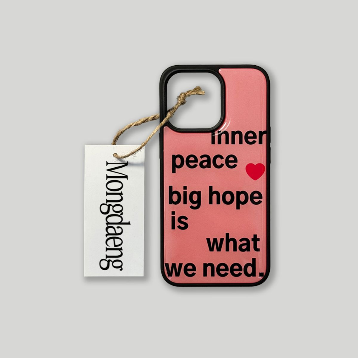 몽댕(MONGDAENG) Mongdaeng Heart Peace Color Case [hope] 에폭시 범퍼 케이스