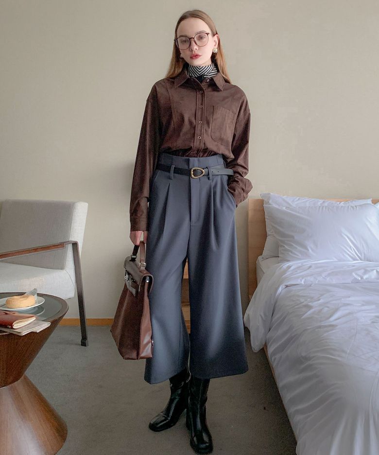 Bermuda Pintuck Cropped Pants (3colors)
