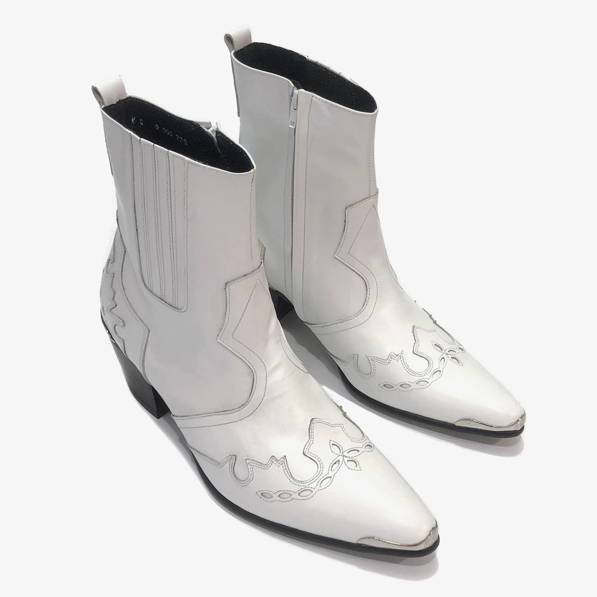 조앤슈(JOENSHOE) 카덴차 웨스턴 힐 부츠 화이트