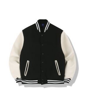 오디너리 헤비 바시티자켓 (블랙)