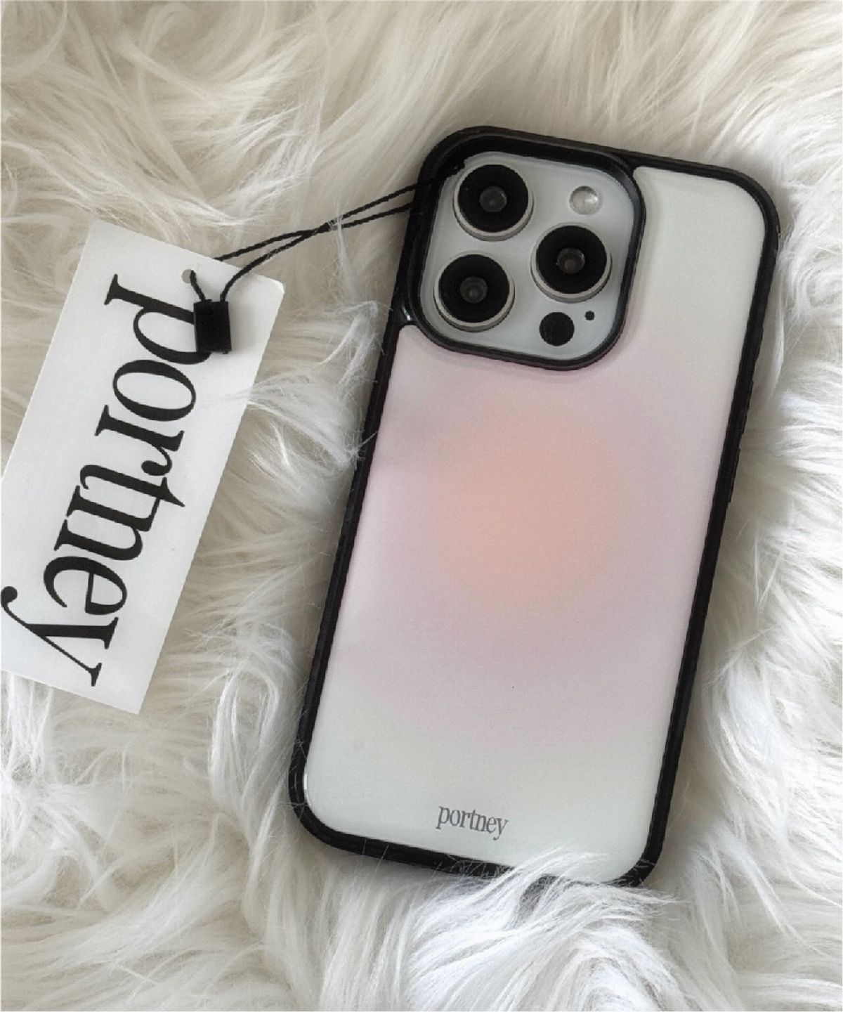 포트니(PORTNEY) [+갤럭시s26출시][+맥세이프]snow blossom epoxy case_black frame