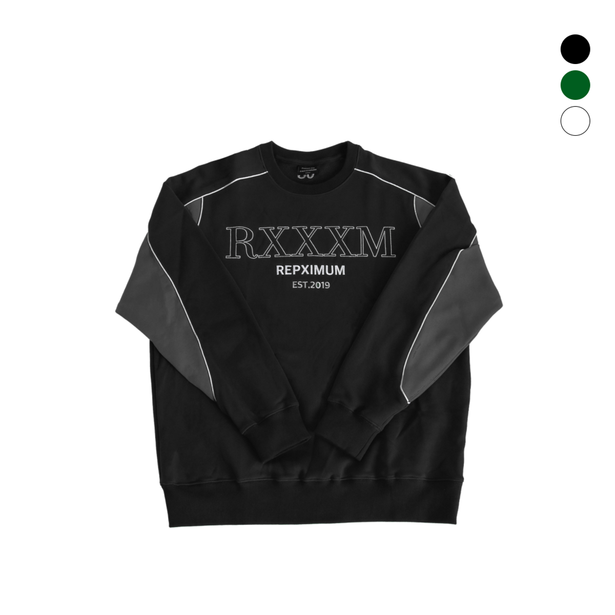 렙시멈(REPXIMUM) RXXXM 파이핑라인 헤비코튼 맨투맨 (3Colors)