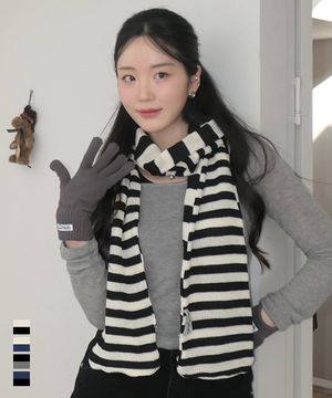 [젤라비 Pick] 클래식 미니멀 스트라이프 머플러 4color