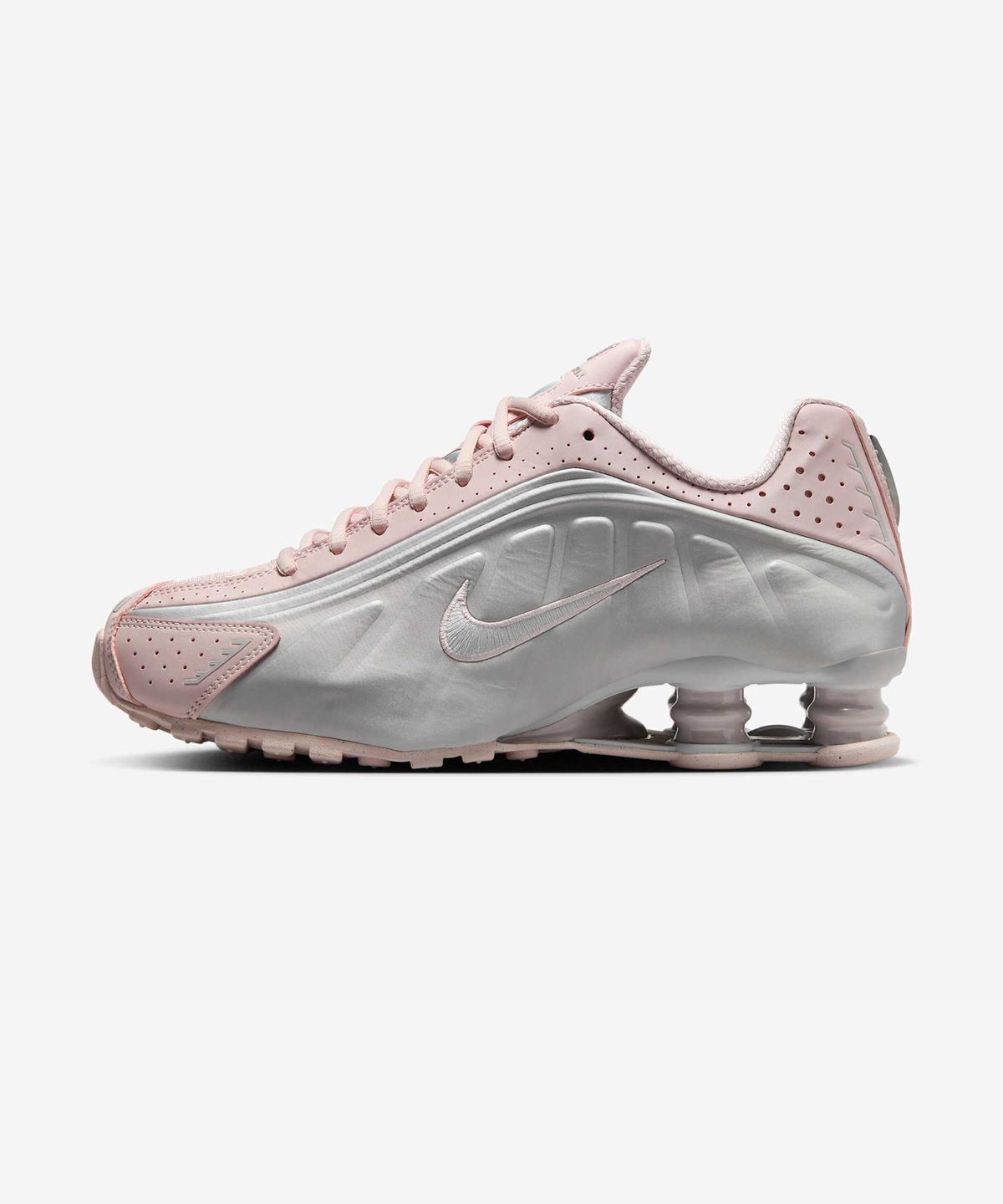 나이키(NIKE) 샥스 R4 W - 베얼리 로즈:메탈릭 플래티넘 / AR3565-600