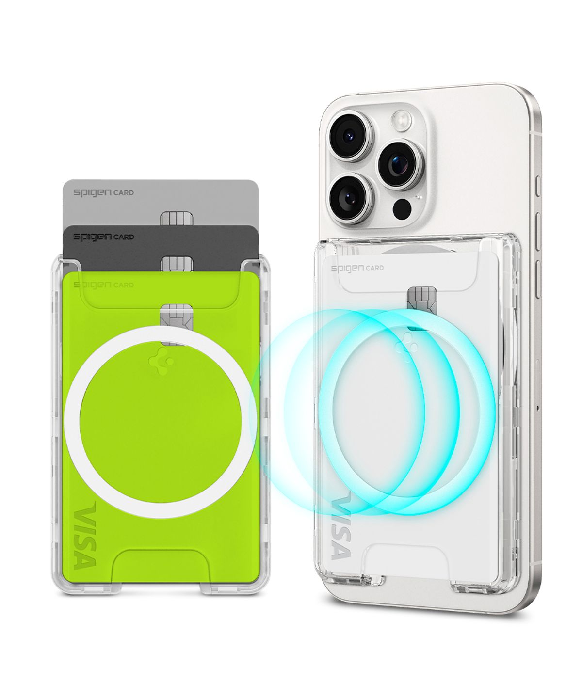 슈피겐(SPIGEN) 아이폰 듀얼 맥세이프 투명 카드지갑 울트라하이브리드 맥핏 플러스