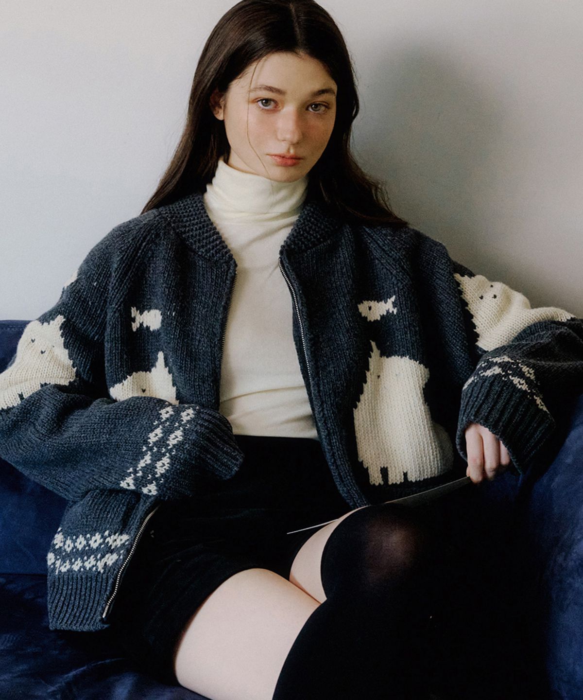 리올그(REORG) COZY CAT COWICHAN CHARCOAL