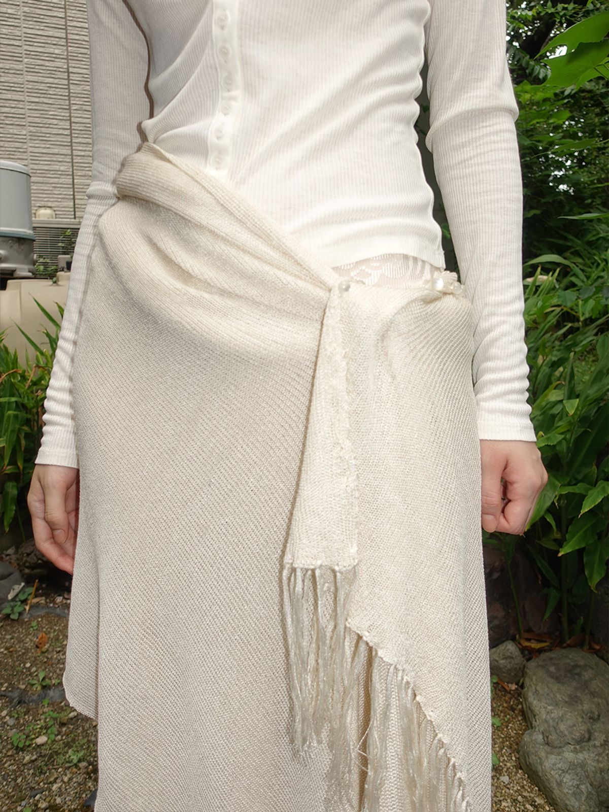 누아누(NUUANU) Kohei Shawl_Pearl