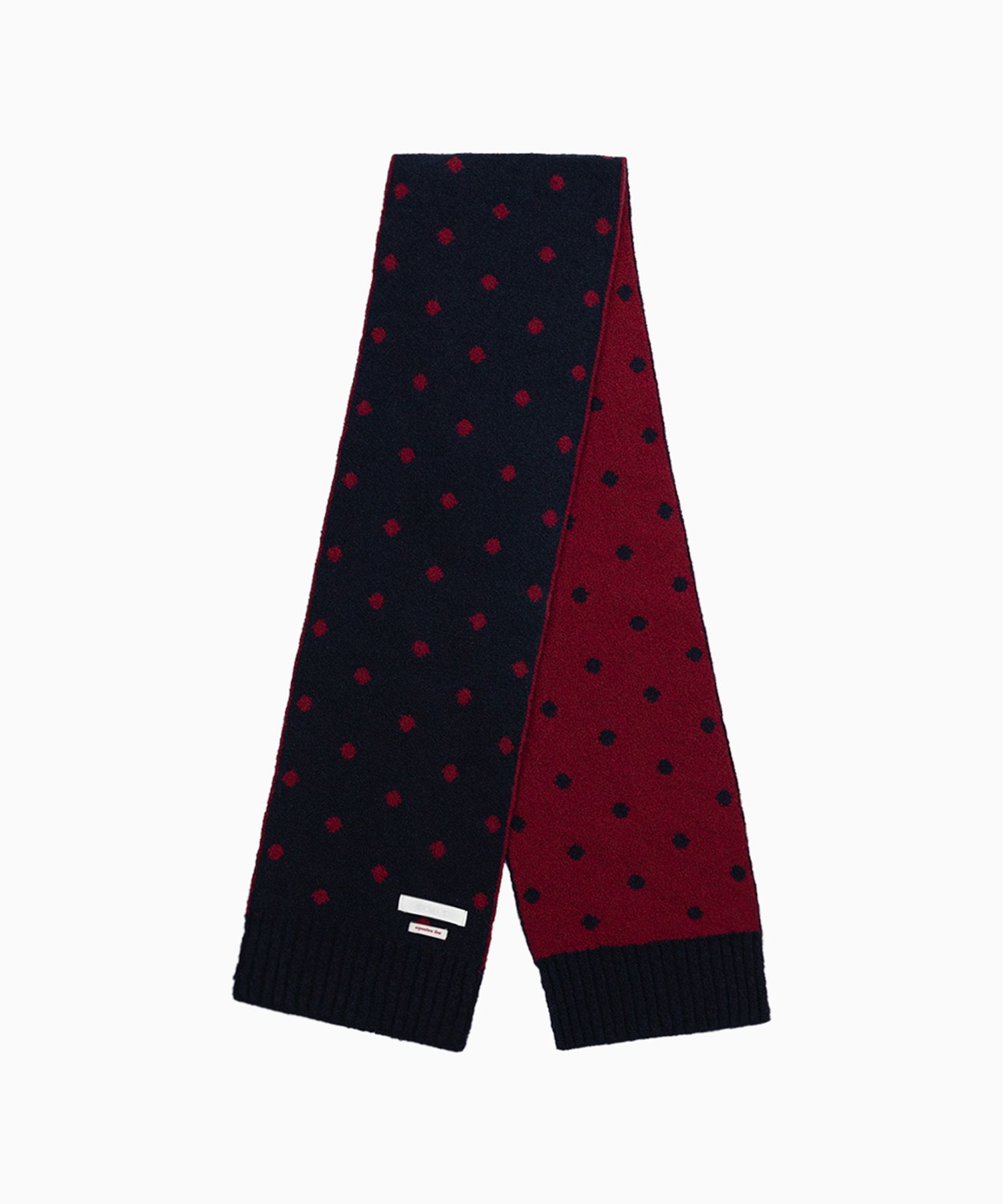 【OHESHIO】24fw DOT PATTERN MUFFLER MUSINSA | OHESHIO DOT PATTERN MUFFLER, WINE NAVY