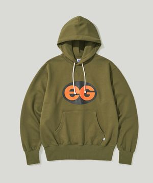 OVAL LOGO HW HOODIE OLIVE