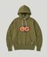 OVAL LOGO HW HOODIE OLIVE