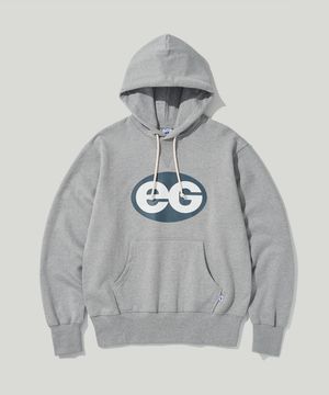 OVAL LOGO HW HOODIE HEATHER GREY