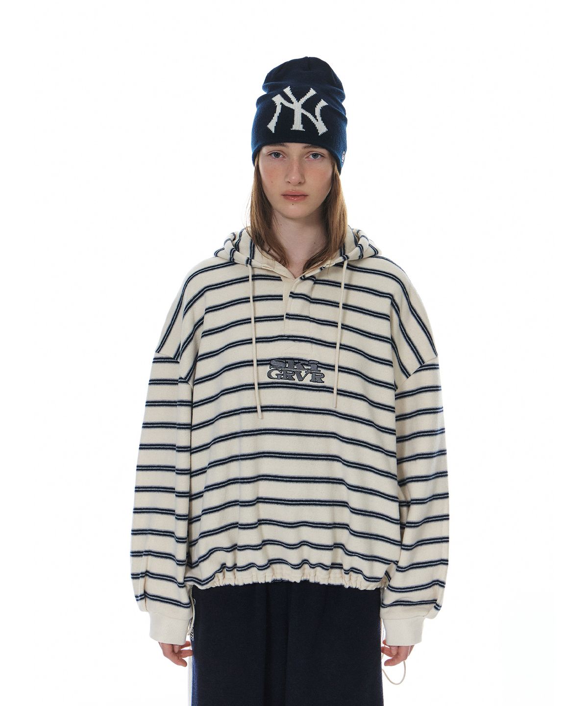 그로브(GROVE) GRAFICO STRIPE HOODIE (3COLOR)