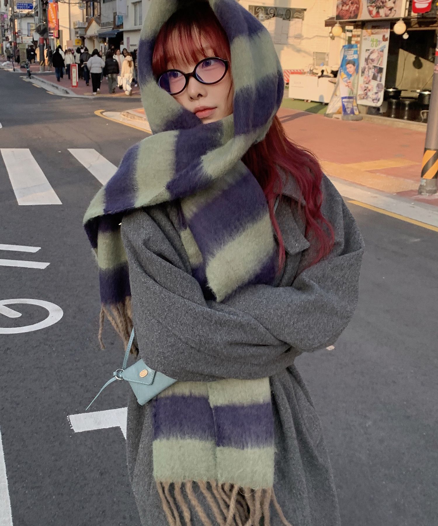 MUSINSA公式 | GRAVER [ユニセックス]ロゴ刺繍ボールドロングマフラー_